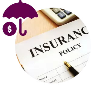 insurance policy form with pen