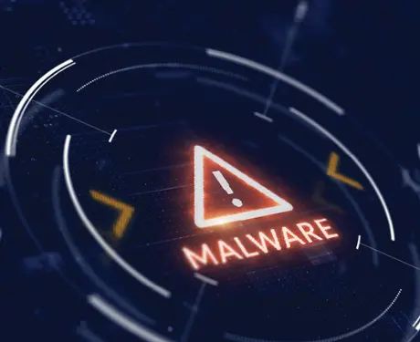 warning sign about malware