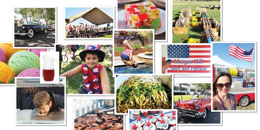 collage of July 4 celebration pictures