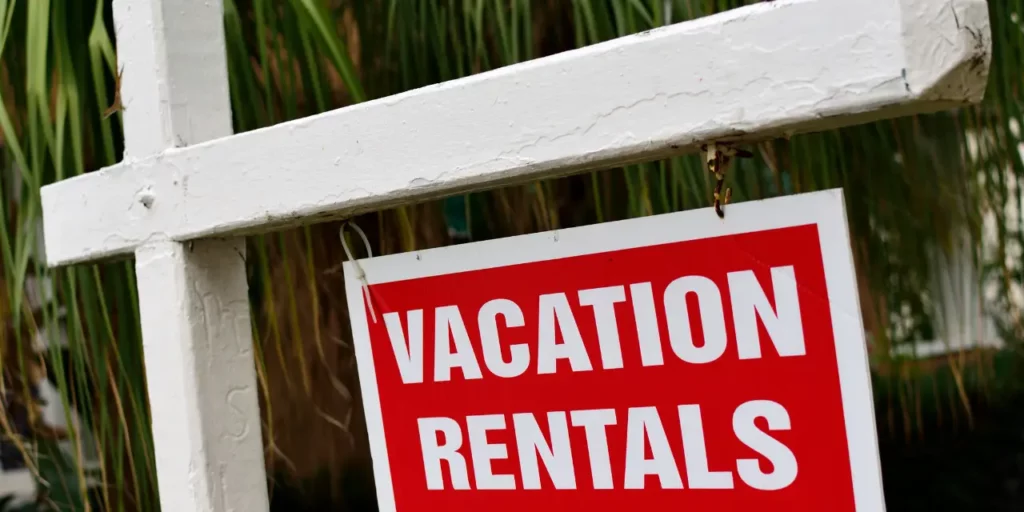 vacation rentals sign