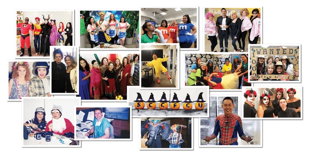 mosaic of pictures from SCCFCU Halloween