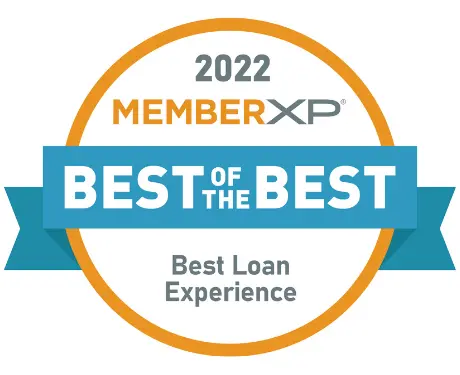 Best of the Best Award Winner - MemberXP Best Loan Experience